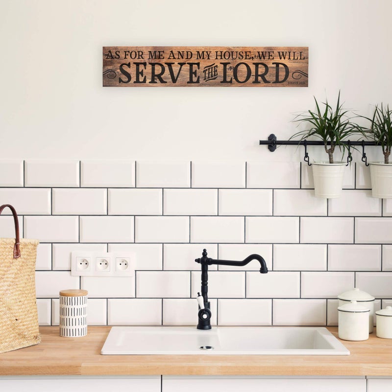 P. Graham Dunn My House Will Serve The Lord 7 x 36 Wood Pallet Wall Art Sign Plaque - Image 2